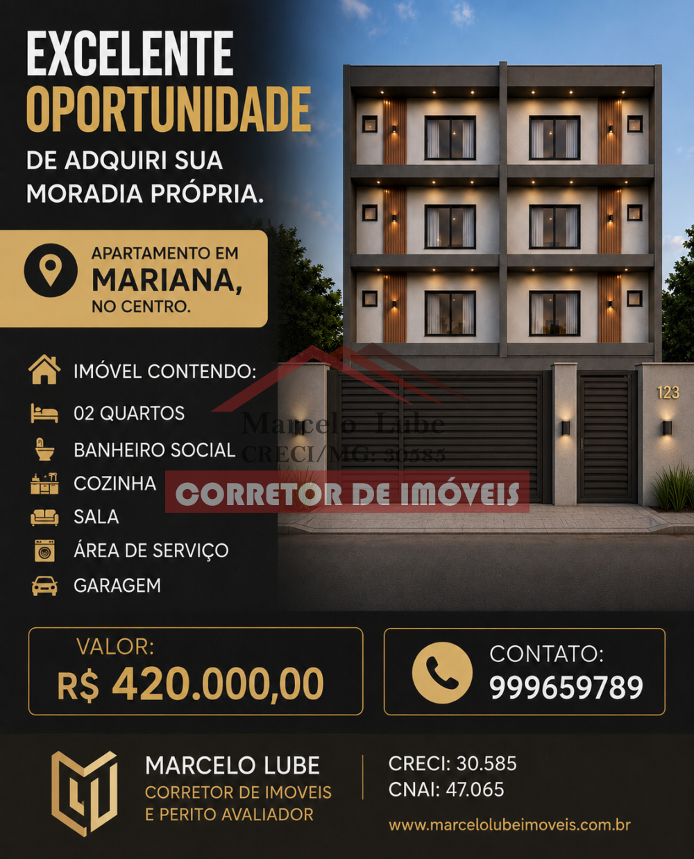 Apartamento > venda > CENTRO-MARIANA