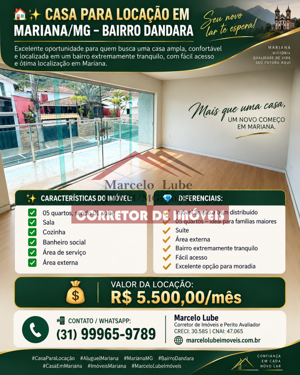 Casa > aluguel > DANDARA - MARIANA