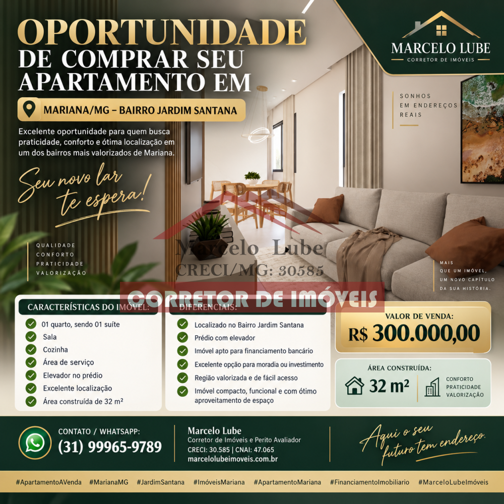 Apartamento > venda > JARDIM SANTANA-MARIANA