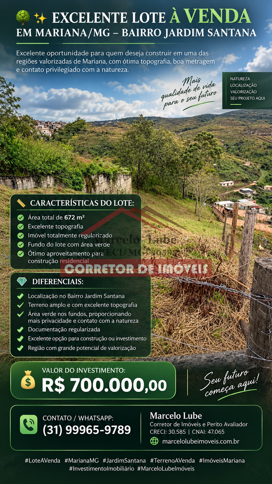 Lote > venda > JARDIM SANTANA- MARIANA