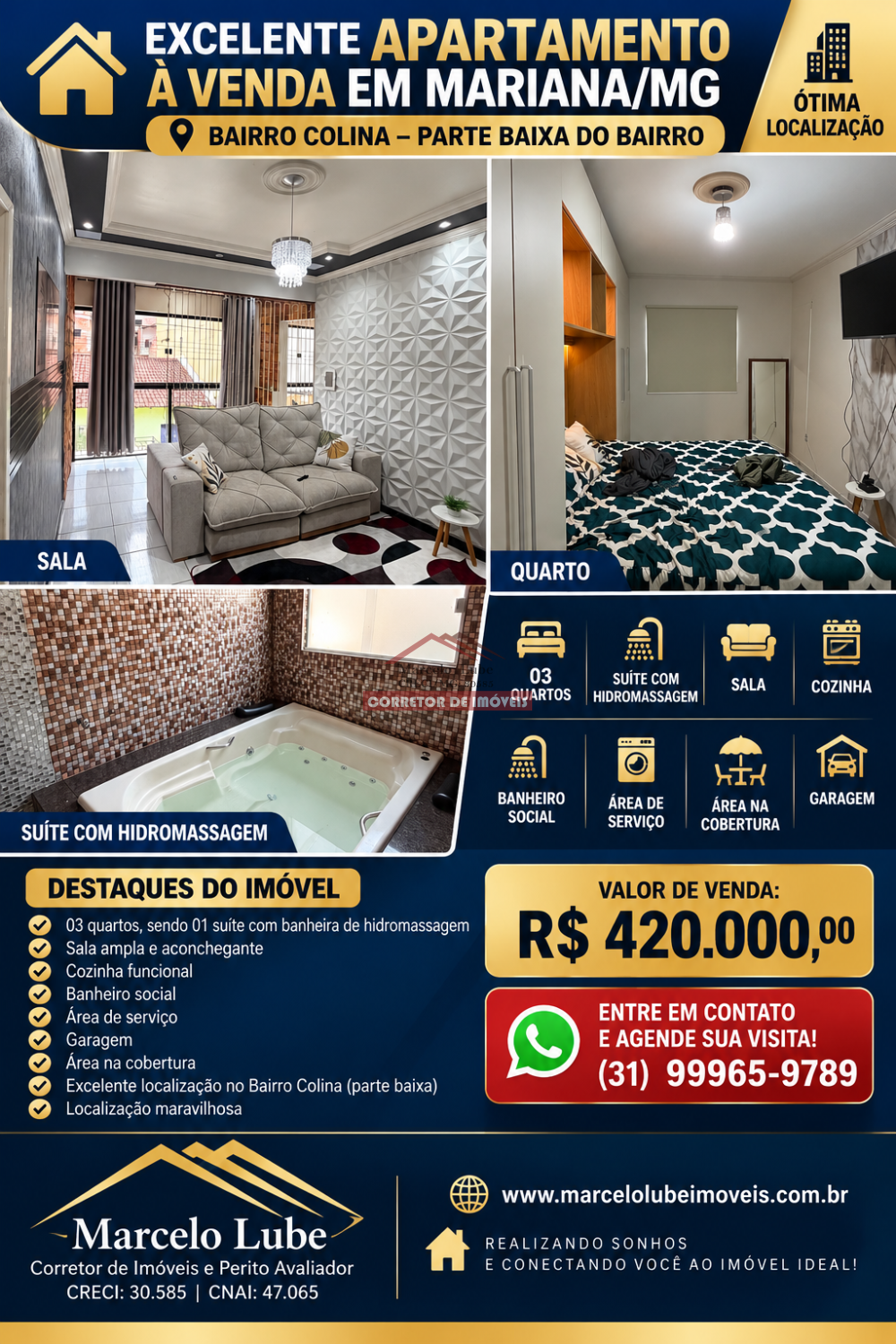 Apartamento > venda > COLINA - MARIANA