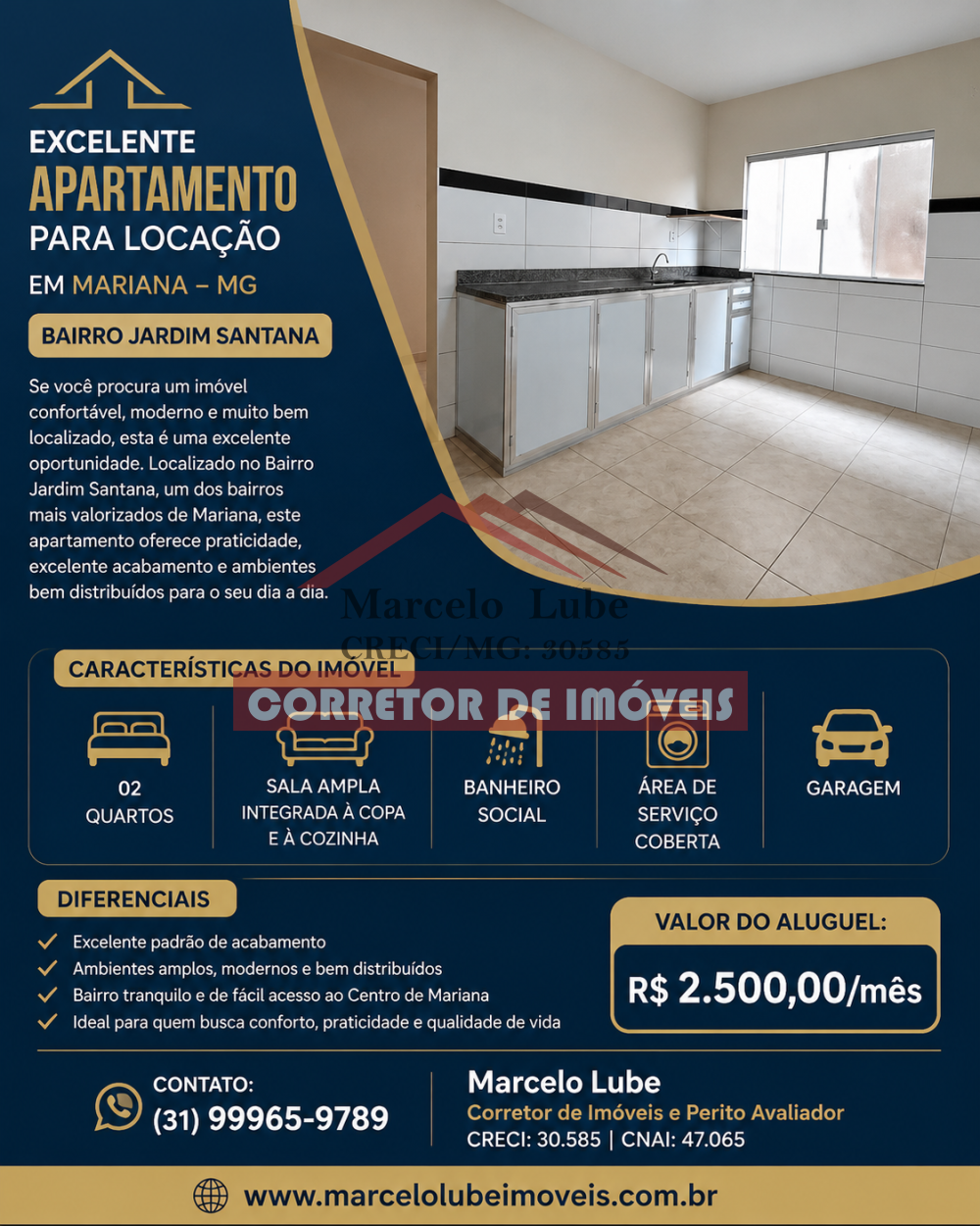 Apartamento > aluguel > JARDIM SANTANA - MARIANA